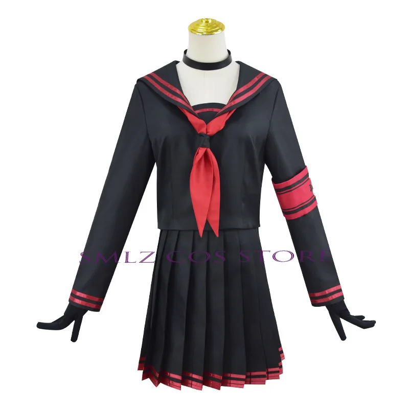 Nakamasa Ichika Косплей Игра Синий Архив Костюм Школьная Черная Униформа Юбка Парик