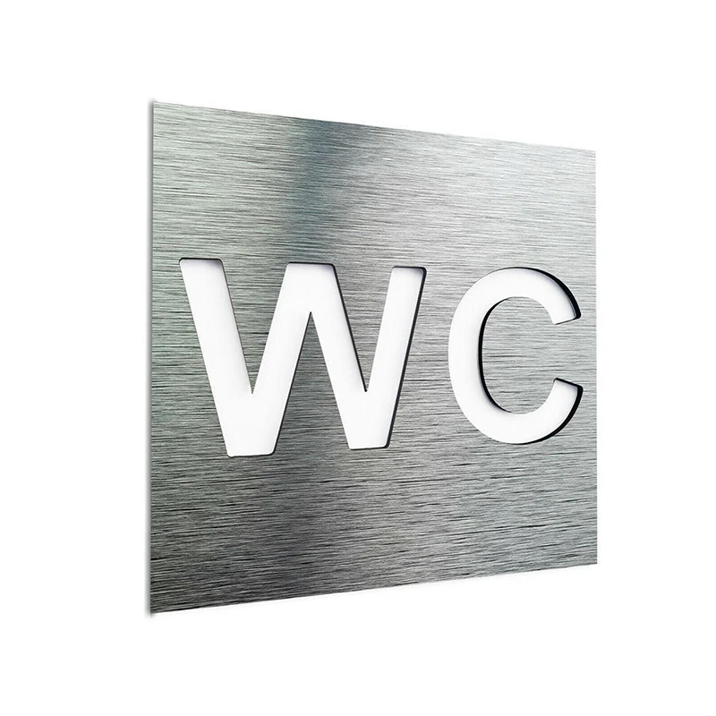 

Вывеска унисекс из композитной алюминиевой доски для туалета