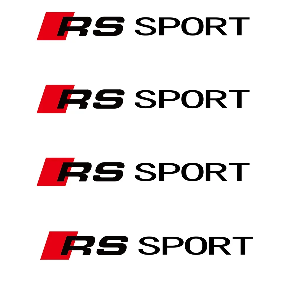 

4 шт., автомобильные виниловые наклейки для Audi RS Sport Sline TT A1 A2 A3 A4 A5 A6 A7 A8 8P B6 B7 TT Q3 Q5 Q7 1,8 T 2,0 T
