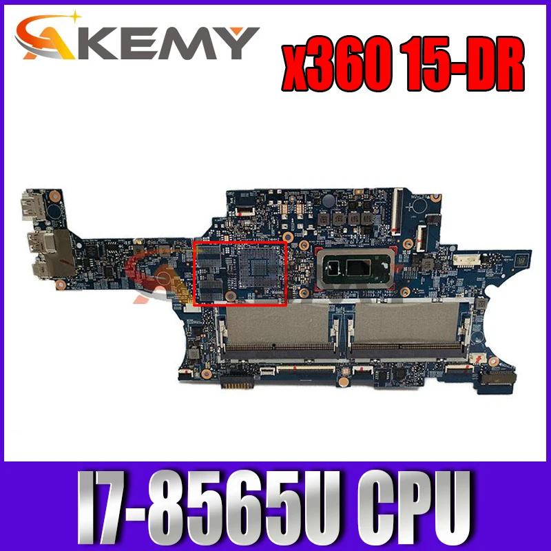 

Akemy L53568-601 For HP ENVY X360 15-DR 15T-DR notebook motherboard mainboard 18748-1 laptop motherboard with I7-8565U CPU GM