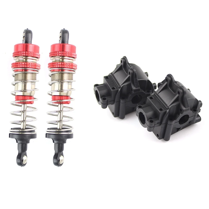 

1Pcs Metal Shock Absorber Damper Replacement Accessory & 2Pcs 144001-1254 Wave Box Gearbox For Wltoys 144001 RC Car