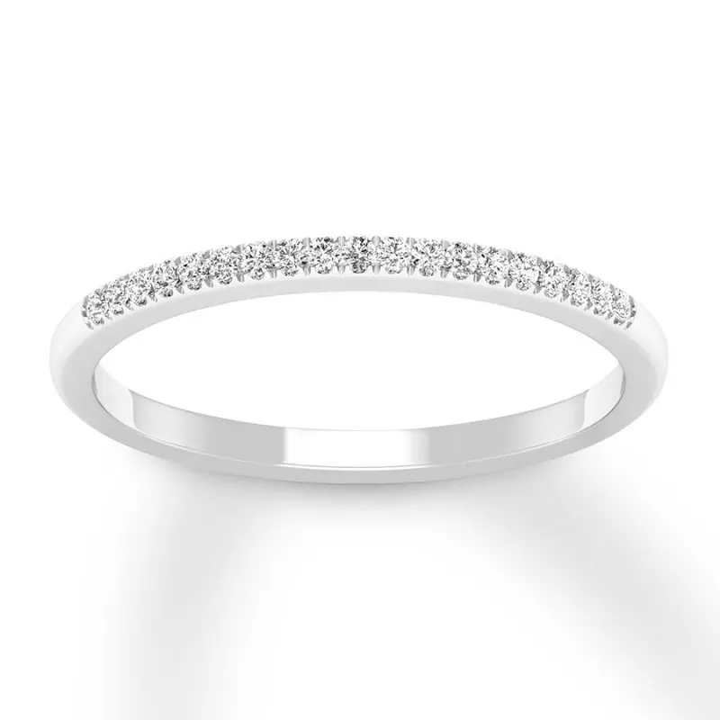 

HESHI Diamond Wedding Band Round-cut White Ring