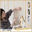 Самоклеящаяся наклейка для плитки, 50 м, водонепроницаемый настенный зазор, сделай сам, зеркальная полоса, Оформление интерьера