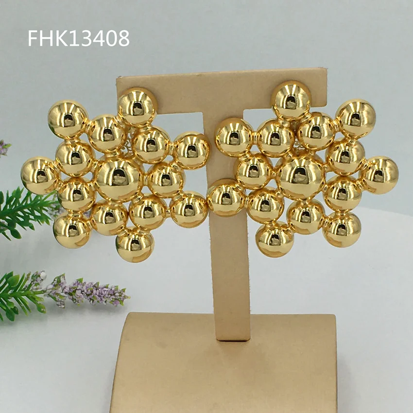 

Yuminglai бразильские модные ювелирные аксессуары классические элегантные Качественные большие висячие серьги для женщин Повседневная одежда FHK13408