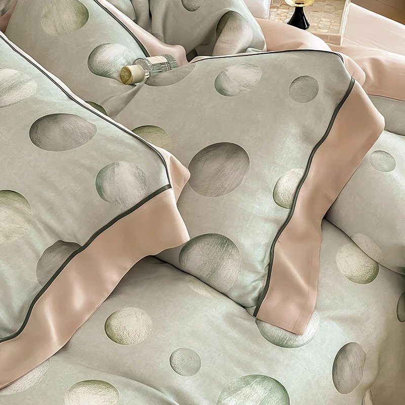 Комплект постельного белья из египетского хлопка Светanya 60-х годов Queen King Ru