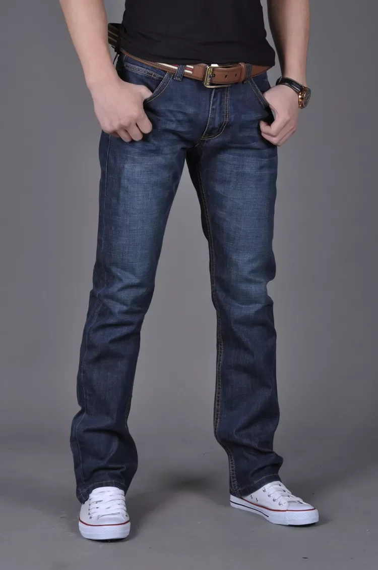 

2023New Men's Straight Stretch Slim Business Jeans Youth Popular Mid-Waist Fashion Men's Long Pants Denim Pants