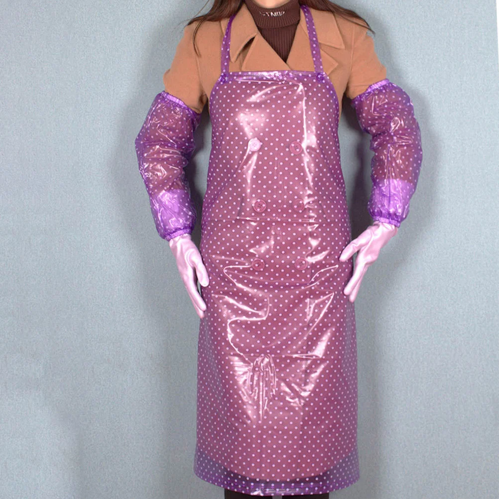 

Sleeve Cooking Apron Outfit Sets Women Laundry Apron Womens Work Outfits Sets Water Proof Barbecue Apron Cooking Apron