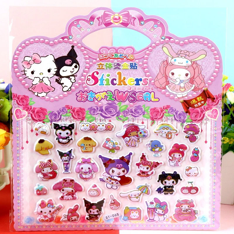 Sanrio Kouromi Melody милый мультфильм DIY трехмерные наклейки креативные мультяшные куклы