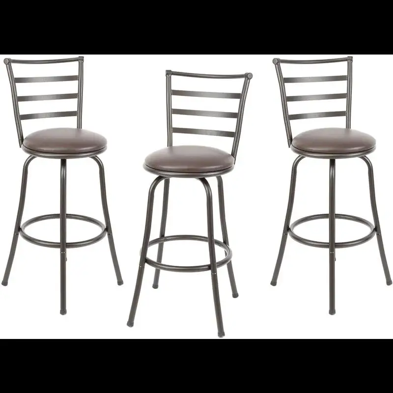 

Стулья, барные стулья, высокий барный стул, вращающаяся лестница спинка барный стул, лестница спинка поворотный барный стул, сиденье, 3 упаковки, регулируемые
