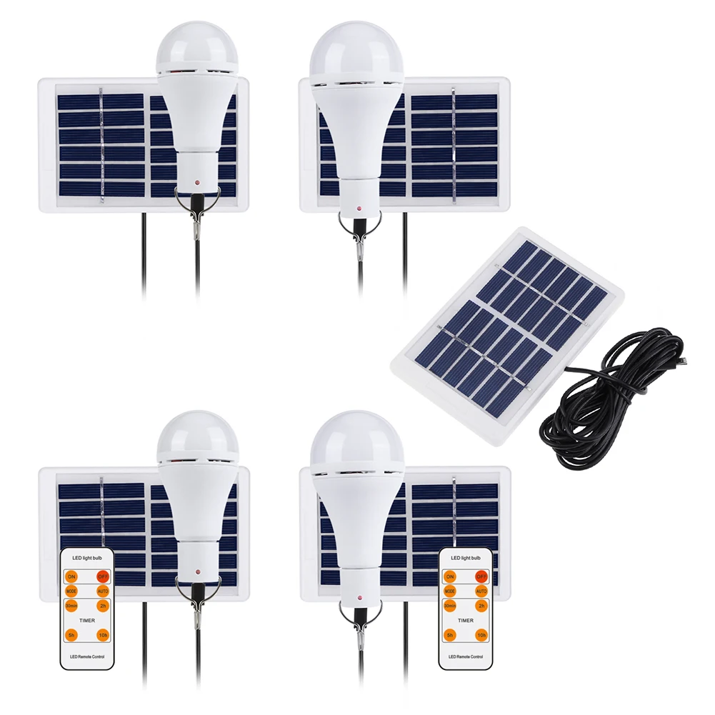 

7W 9W Portable LED Solar Lamp Charged Solar Energy Light Panel Powered Emergency Bulb For Outdoor Garden Camping Tent Fishing