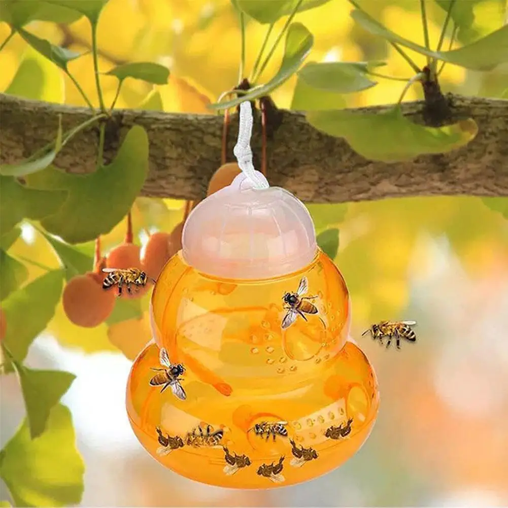 

Defend Wasp Traps Jacket Trap Plastic Outdoor Hanging Hornet Traps Reusable Non-Toxic Outside Catcher Honey Flying Bee Inse G3S7