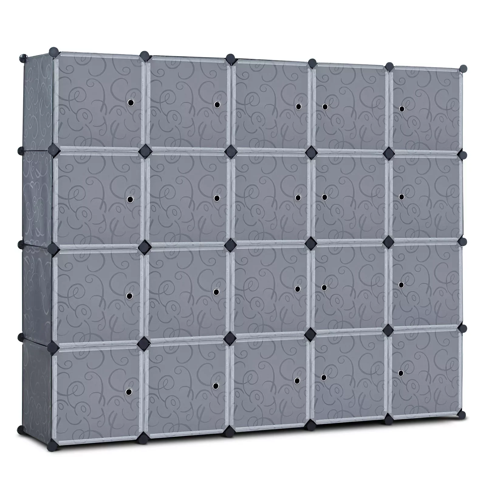 

Гардеробный шкаф с дверью, 36x6 см, 20 кубиков, портативные рельефные модульные полки для шкафов «сделай сам» [US-Stock]