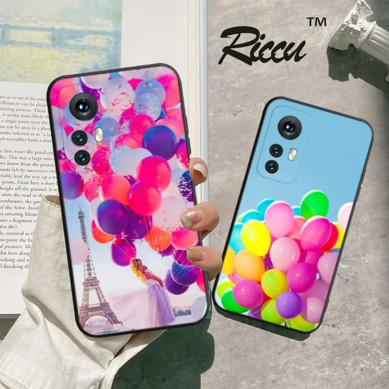 

Kiss balloon Phone Case For Xiaomi Redmi Note 11 10 9C Pro 10X K20 Back Soft Cover Note 9A K40 K30S Cover