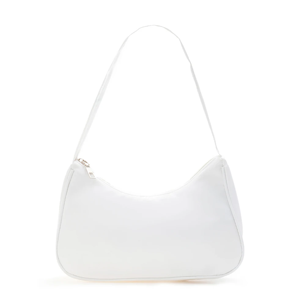 

Однотонная женская винтажная нейлоновая сумка-хобо, винтажная простая сумка на плечо, популярная простая Женская Повседневная сумка