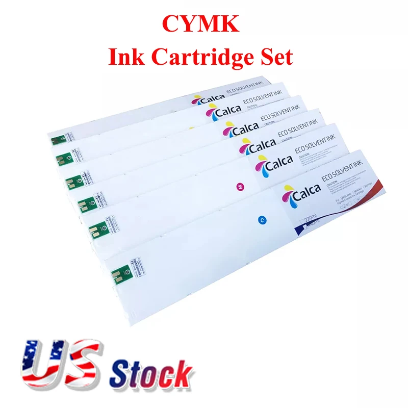 

Calca Compatible 440ml Roland ECO-Sol Max Ink Cartridge High Quality CYMK Ink Cartridge Set Kit for Bulk Wholesale US Stock