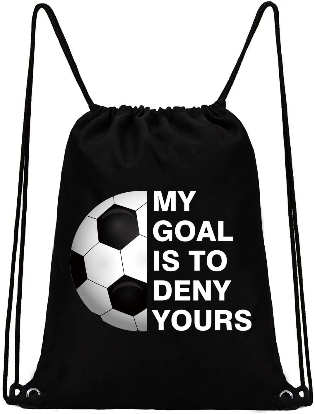 

Рюкзак на шнурке для вратаря, сумка для футбольного вратаря, подарок, моя цель-отрицать в себе, забавная сумка для любителей футбола
