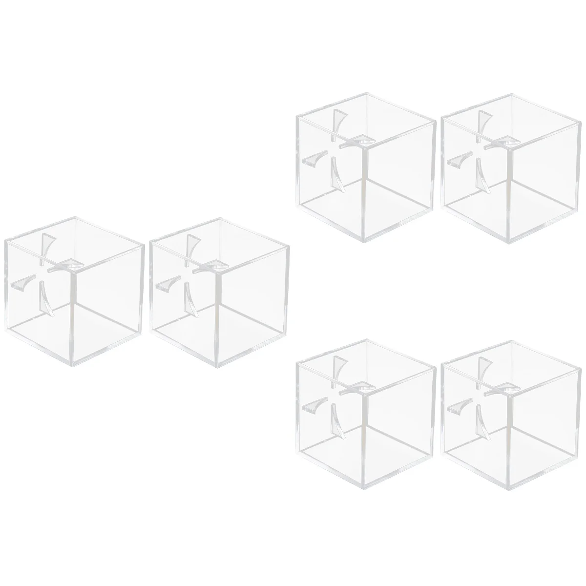 

6 Pcs Acrylic Baseball Case Baseball Practical Display Container Tennis Storage Holder for Home Store Display Room