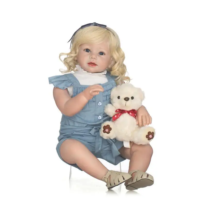 

70cm Reborn Doll Handmade Baby Yannik In Boy With Painted Hair Lifelike Hand Painted With Visible Toys For Children