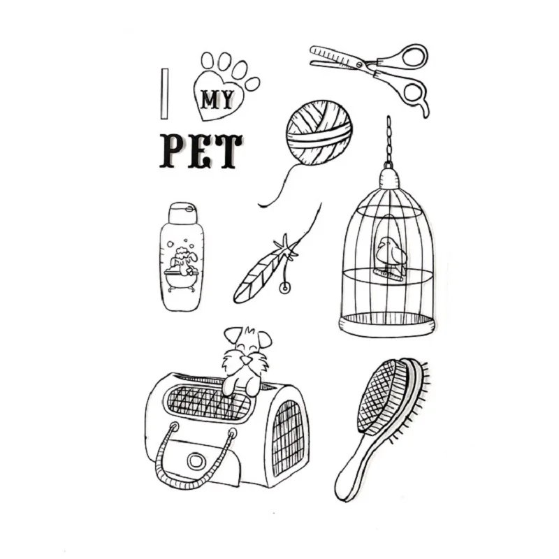 

Pet Supplies Clear Stamps For Scrapbooking Material Silicone Seals DIY Photo Album Decoration Embossing Stamp Crafts