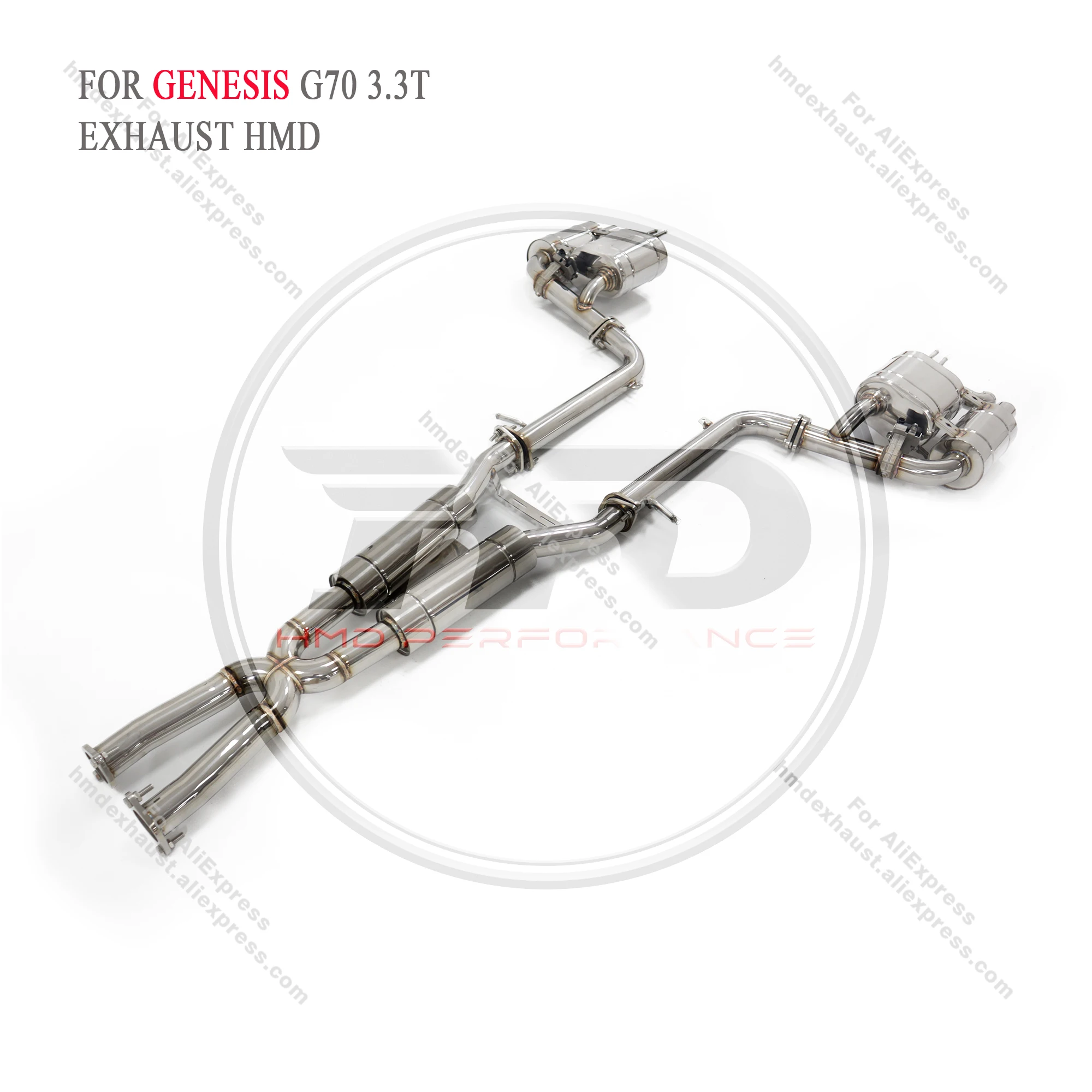 Выхлопная система HMD для Genesis G70 3 T выхлопных газов KIA stinger catback