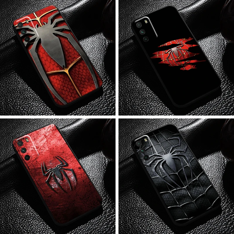 

Spiderman Logo For Xiaomi Poco M3 M3 Pro 5G X3 PRO NFC X3 GT F3 GT Phone Case Liquid Silicon Carcasa Silicone Cover Back Coque