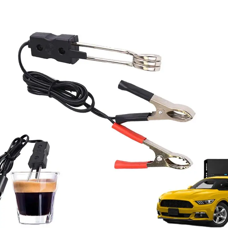 

Submersible Hot Water Heater Portable Car Immersion Heater Tea Coffee Auto Electric Heater High Quality and Safety Battery Clip
