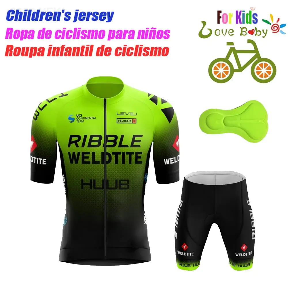 High Quality 2022 Children's Cycling Clothing Summer Kids Jersey Set Biking Short Sleeve Clothes Suit MTB Kids Cycling Wear