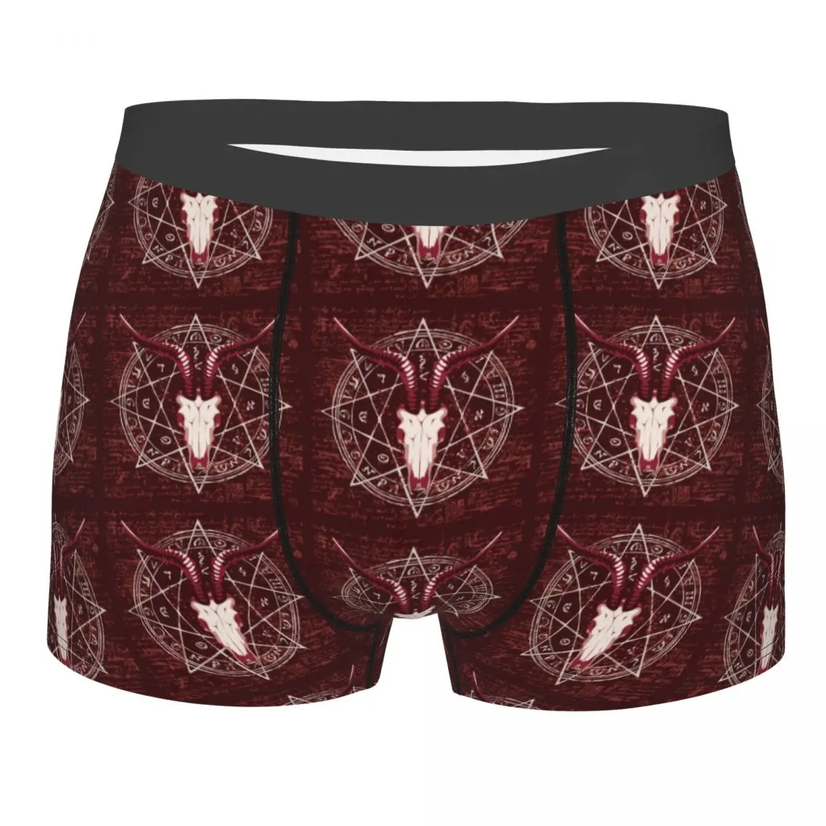 Men's Panties Underpants Boxers Underwear Goat Skull And Pentagram With Magical Inscriptions And Symbols Sexy Male Shorts