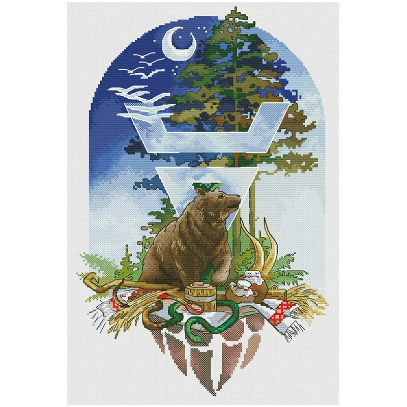 

Наборы для вышивки «Медведи в лесу» 11CT 14CT 16CT 18CT