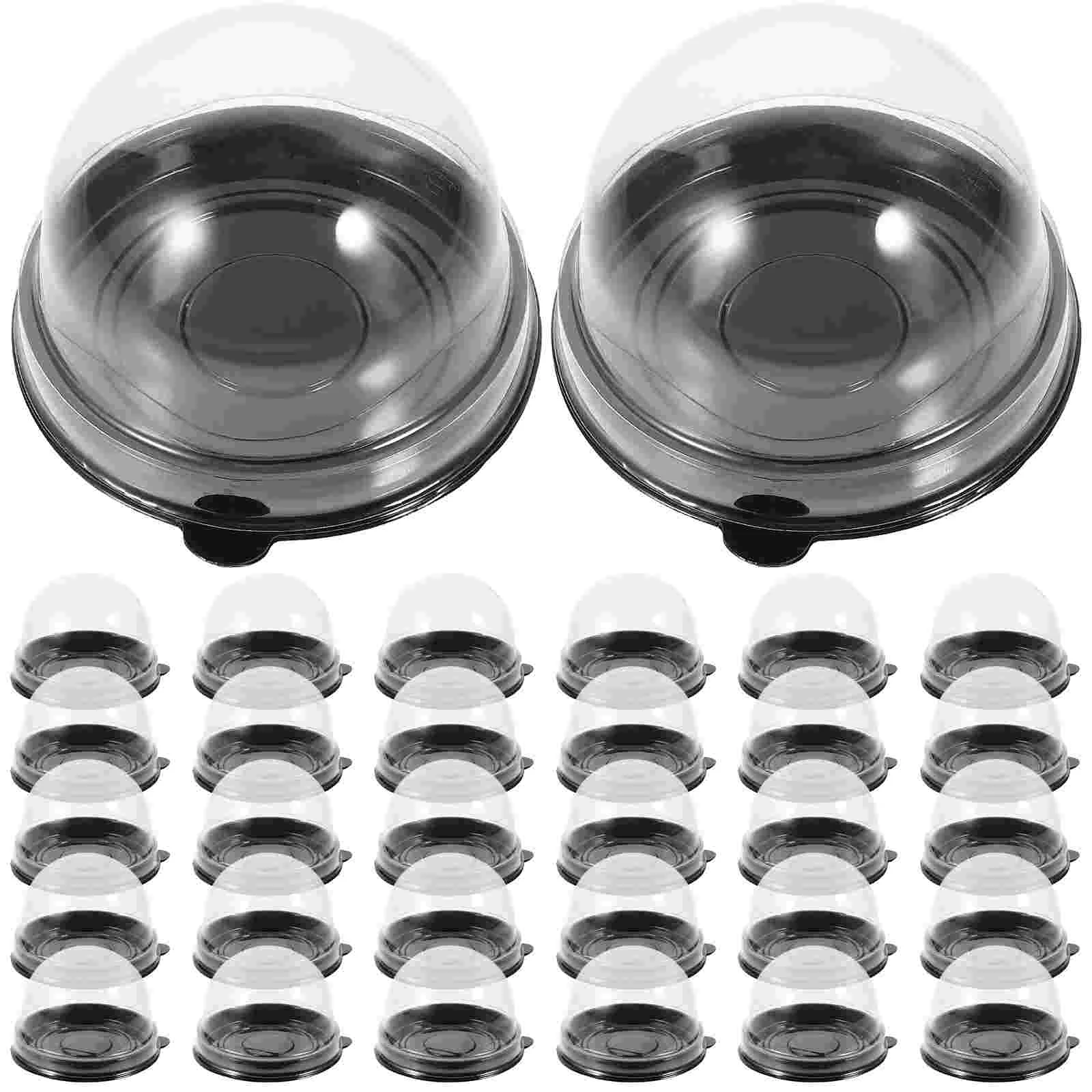 

Box Cake Dome Container Mini Cupcake Plastic Dessert Boxes Mooncake Christmas Moon Muffin Party Dinnerware Supplies Cookies