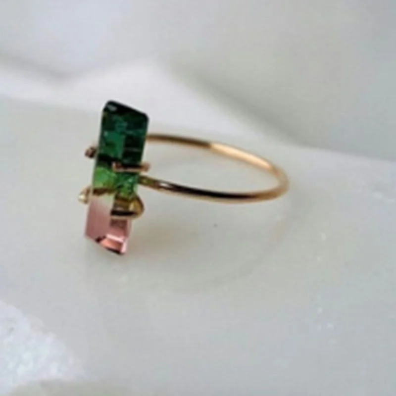 Инкрустированное красочное циркониевое розовое Золотое кольцо в европейском и американском стиле, модное женское кольцо
