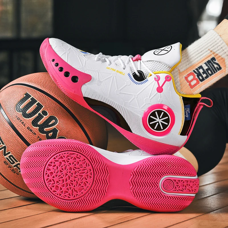 High Quality Men's Basketball Shoes Couple Unisex Street Sports Shoes Outdoor Training Shoes for Women Kids Basketball Sneakers