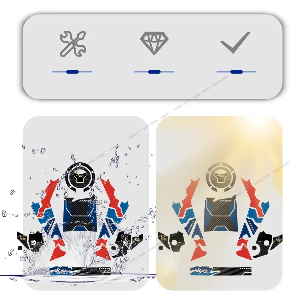 Для Honda Africa Twin 1100 L CRF1100 Adventure Sports 2024 защита бака мотоцикла 3D гелевая наклейка из