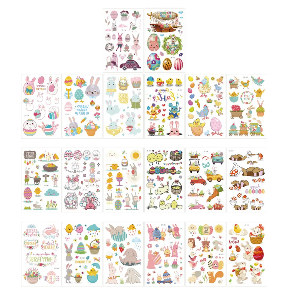 

Party Easter Tattoos Favor Kids Rabbit Sticker Costume Body Holiday Face Temporary Birthday Girl Egg Supplies Bunny Stickers