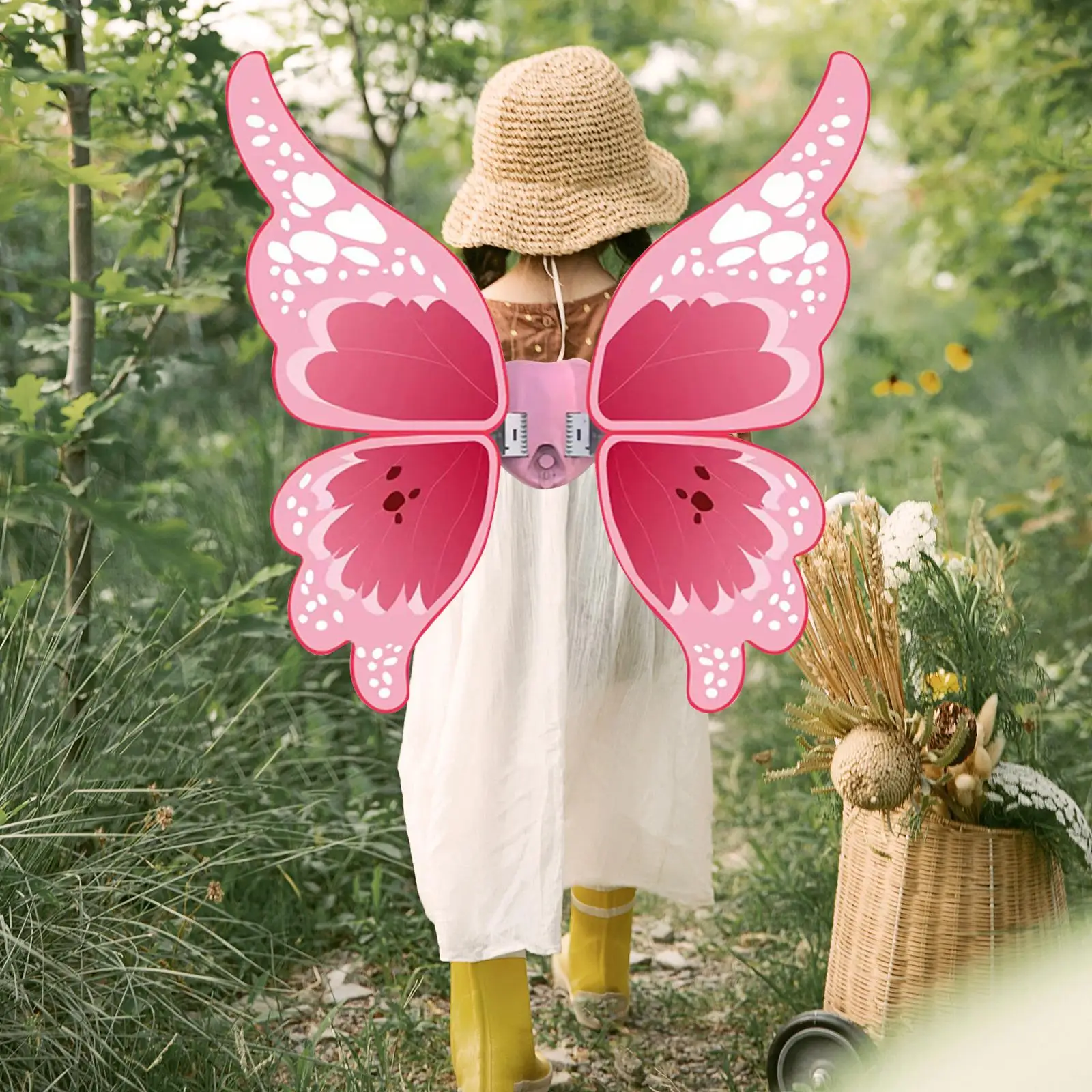 

LED Butterfly Wing for Girls Pretend Play Party Fairy Wing for Birthday Holiday Christmas Carnival Photo Props