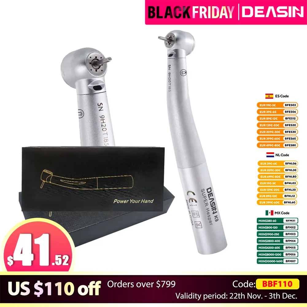 Стоматологический светодиод 25000 LUX M9000L высокоскоростная воздушная турбина