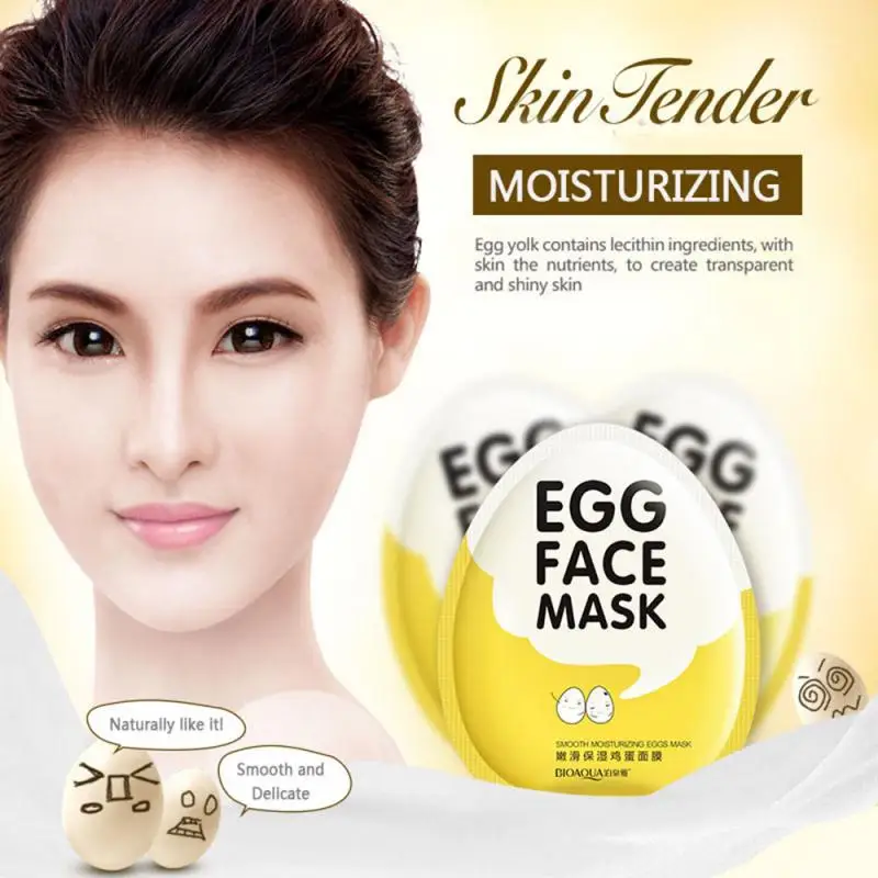 

1PC Egg Facial Mask Smooth Moisturizing Face Masks Gentle Oil Control Moisturizing Replenishing Nourishing Smoothing Mask