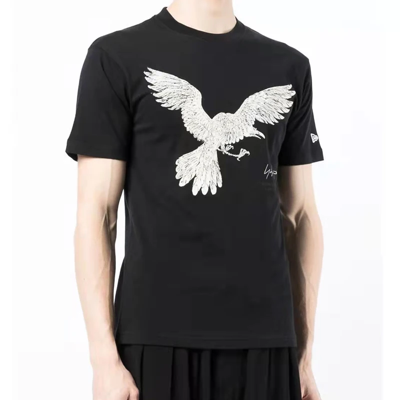 

Yohji Yamamoto T-shirt 23SS New Summer Style Crow Autograph Printing Leisure Fashion For Men And Women Round Neck Short Sleeve
