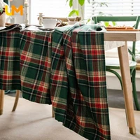 green plaid tablecloth wedding christmas table cloth for dining cotton and linen table cover rectangular table coats for party
