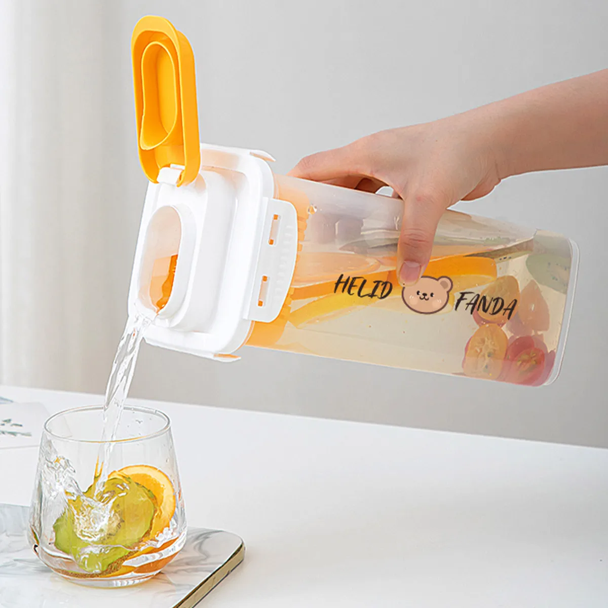 WORTHBUY Пластиковый прозрачный кувшин для холодной воды холодильника