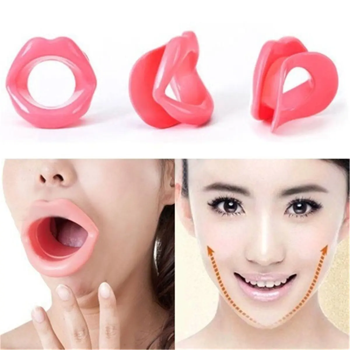 

Silicone Rubber Face Slimmer Exercise Mouth Piece Muscle Anti Wrinkle Lip Trainer Mouth Massager Exerciser Mouthpiece Face Care