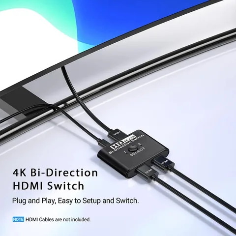 Съемник BGGQGG 4K HDMI-совместимый 2,0 ультраскоростной двухсторонний переключатель 4K @ 60 Гц сплиттер-адаптер для Ps4/3 Xiaomi TV