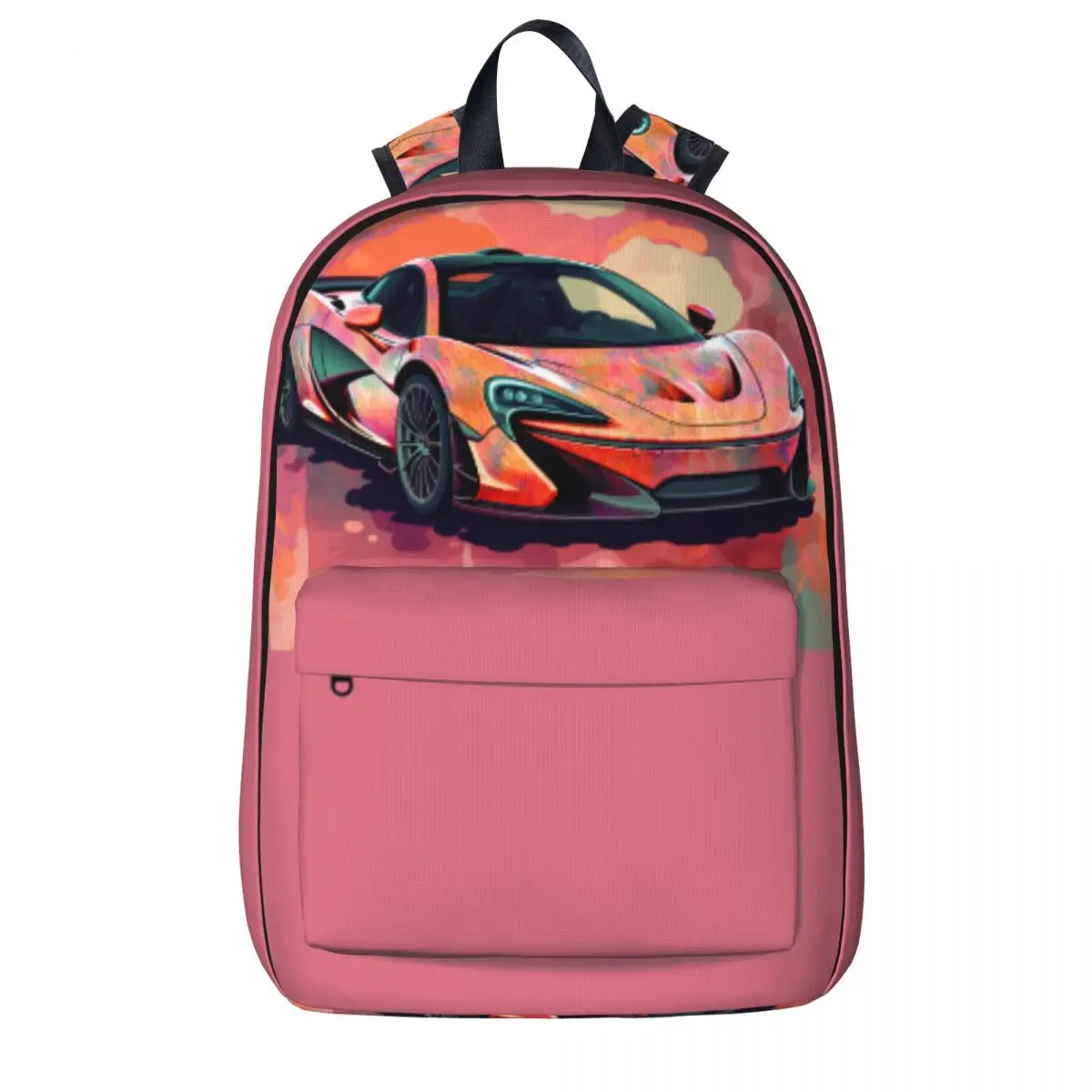 

Powerful Sports Car Backpack Cover Art Neo Fauvism Novelty Backpacks Student Unisex Trekking Big School Bags Custom Rucksack