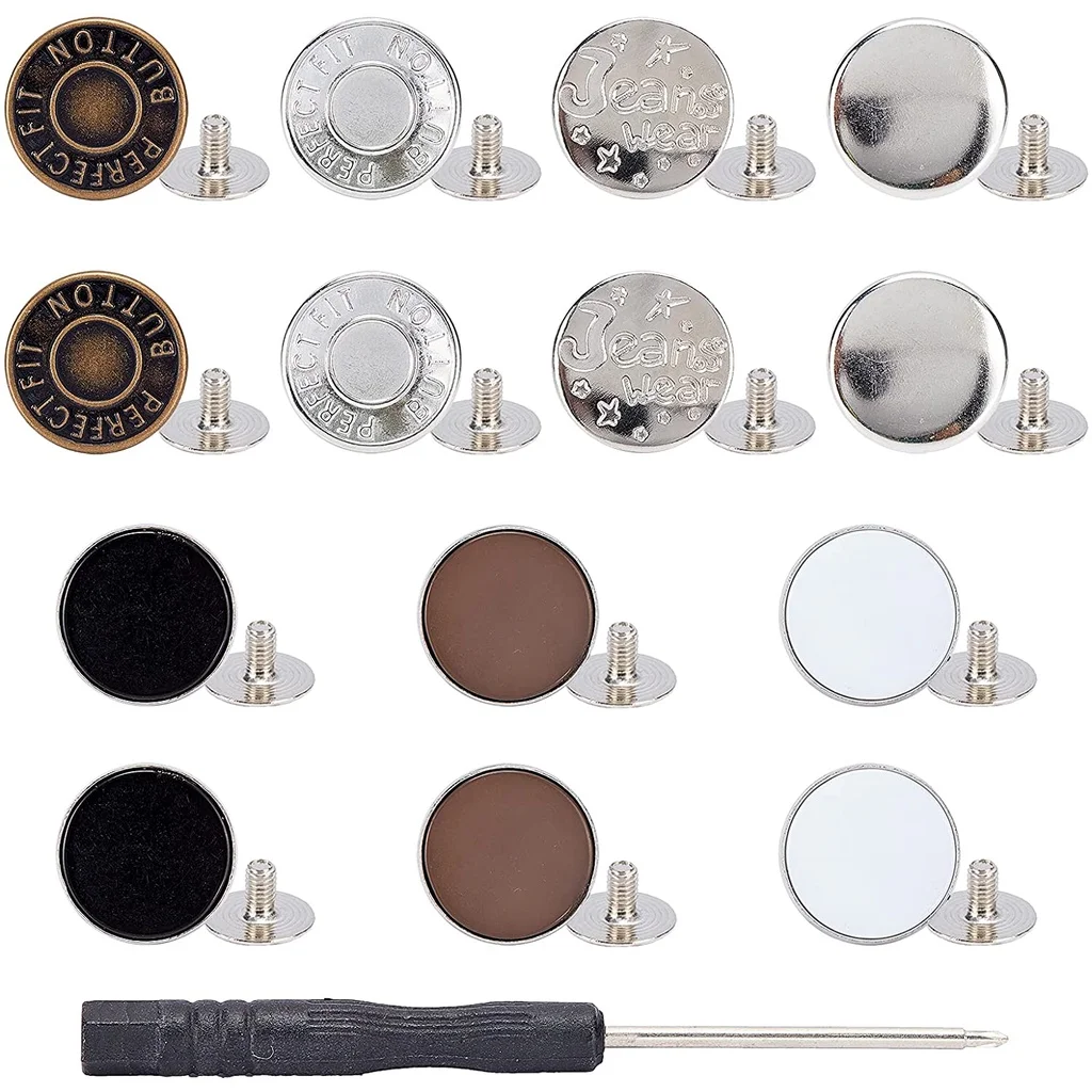 

14 шт., 7 стильных регулируемых джинсовых кнопок