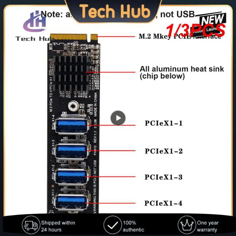 

1/3 шт., Райзер-карта M.2 NVME на USB3.IE X16 1, адаптер мультипликатора