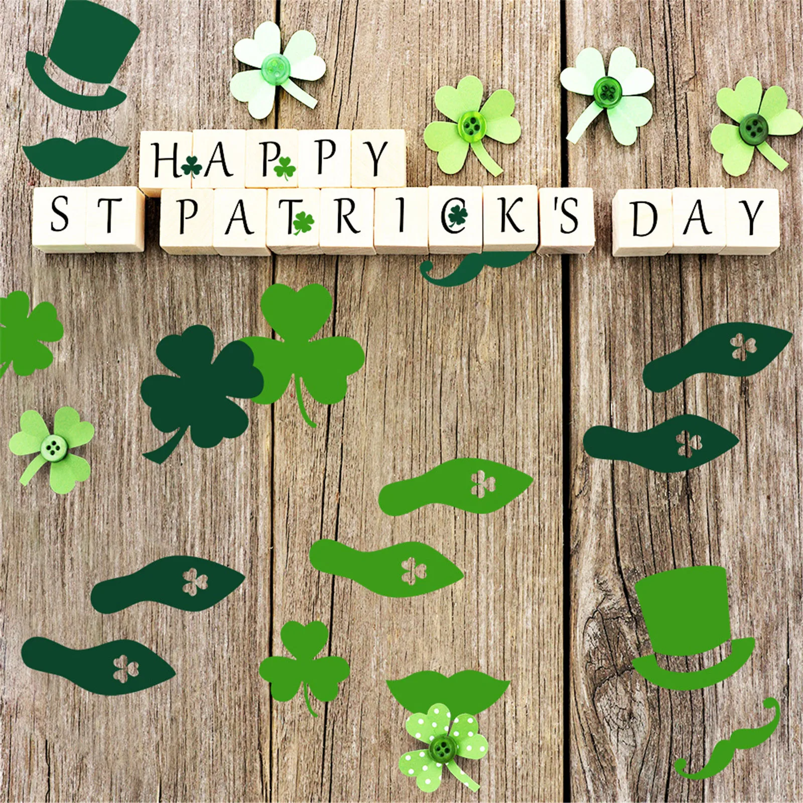

Plant Stickers Set Of St Patrick's Day Window Stickers Holiday Decoration Environmental Protection Wall Stickers Embellishment