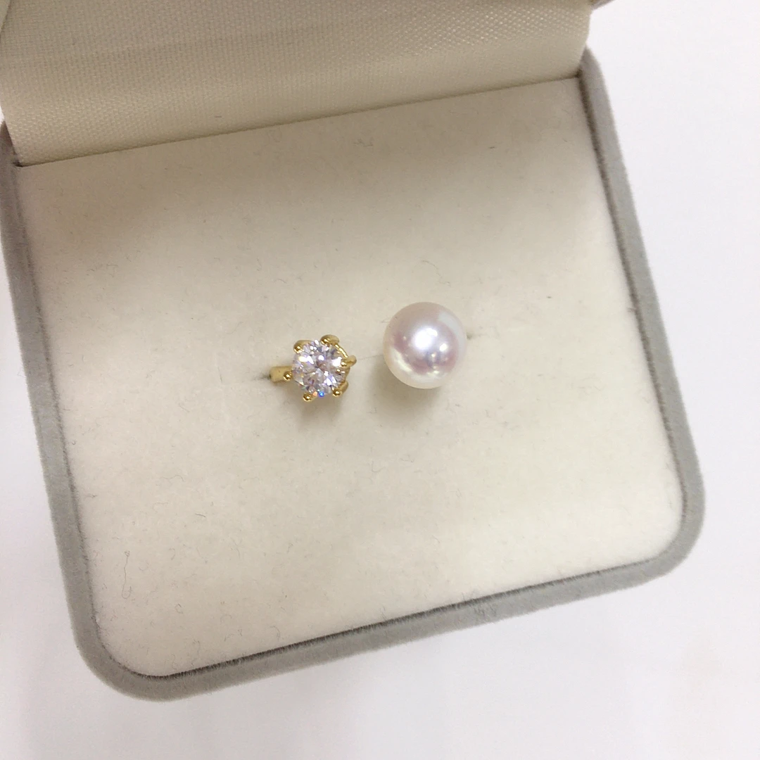 ZHBORUINI 2024 кольцо с натуральным пресноводным жемчугом модное и элегантное цирконом