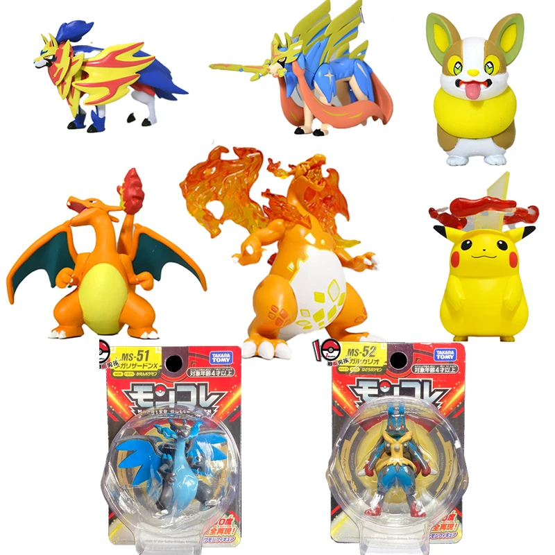 

Anime Pokemon Lucario Tyranitar Zacian Rayquaza Pikachu Charizard Action Figure Model ornament collectible toys Birthday gift