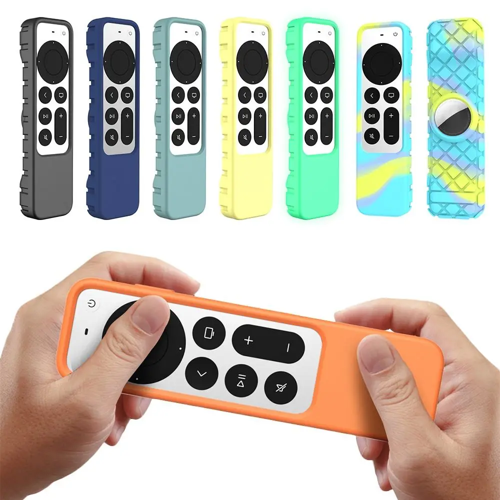 

Fashion Soft Silicone Plain Color Remote Control Case TV Stick Cover Protective Case For Apple TV 4K For Apple TV 4K