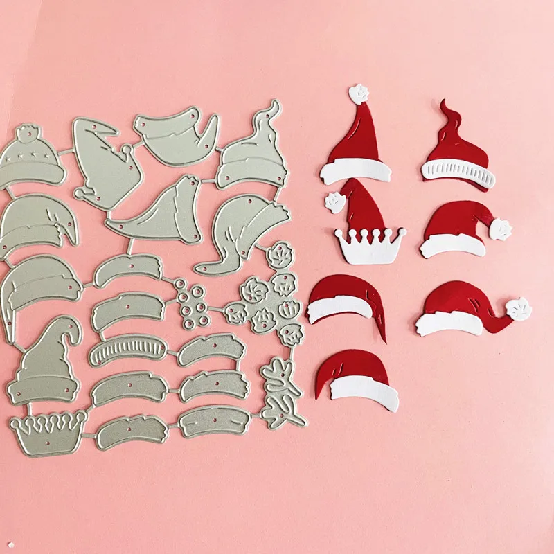 

Рождественская шляпа Корона украшение штампованные металлические штампы Сделай Сам Скрапбукинг бумажные открытки тиснение ремесло высеч...